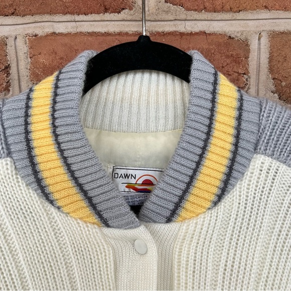 Retro Knit varsity/bomber jacket. size medium, unisex. Vintage - Picture 4 of 13
